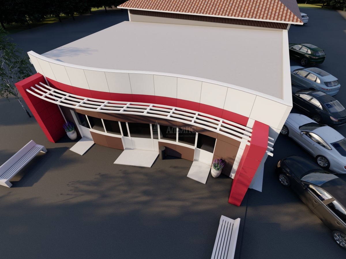 3D визуализация Шиномонтаж из сэндвич панелей - фото 4