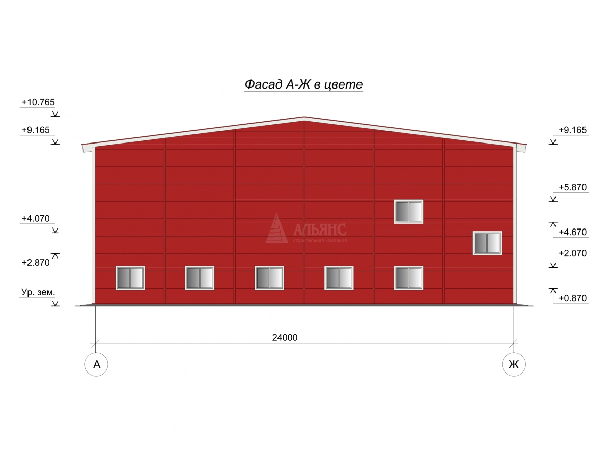 3D визуализация Производственное здание из сэндвич-панелей - фото 14