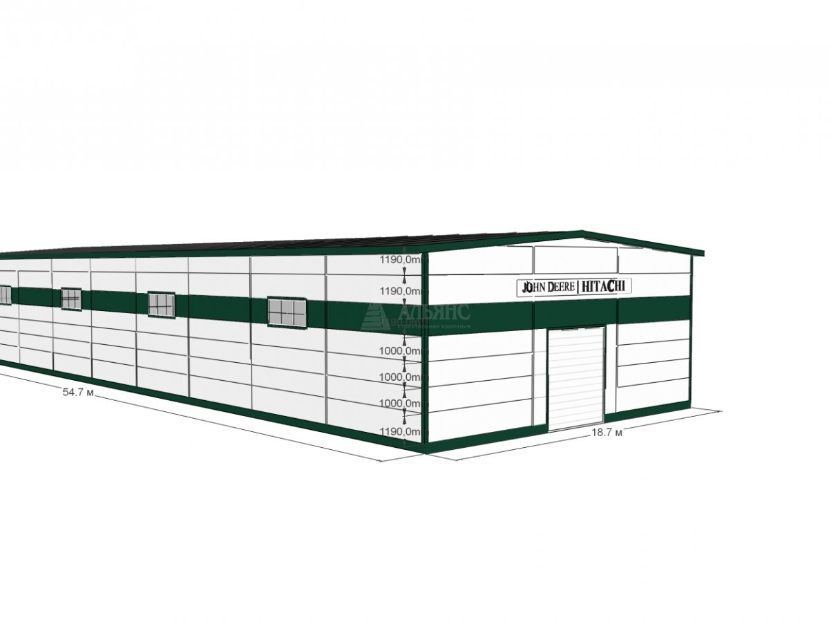 3D визуализация СТО из сэндвич-панелей - фото 8