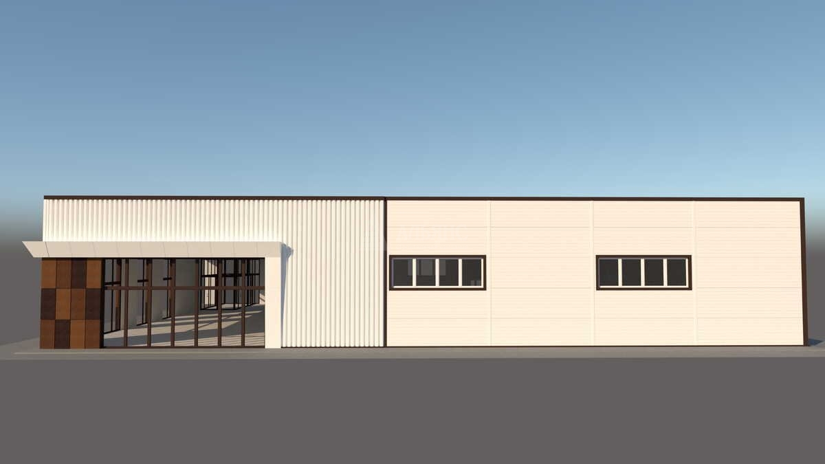3D визуализация Магазин из сэндвич-панелей - фото 11