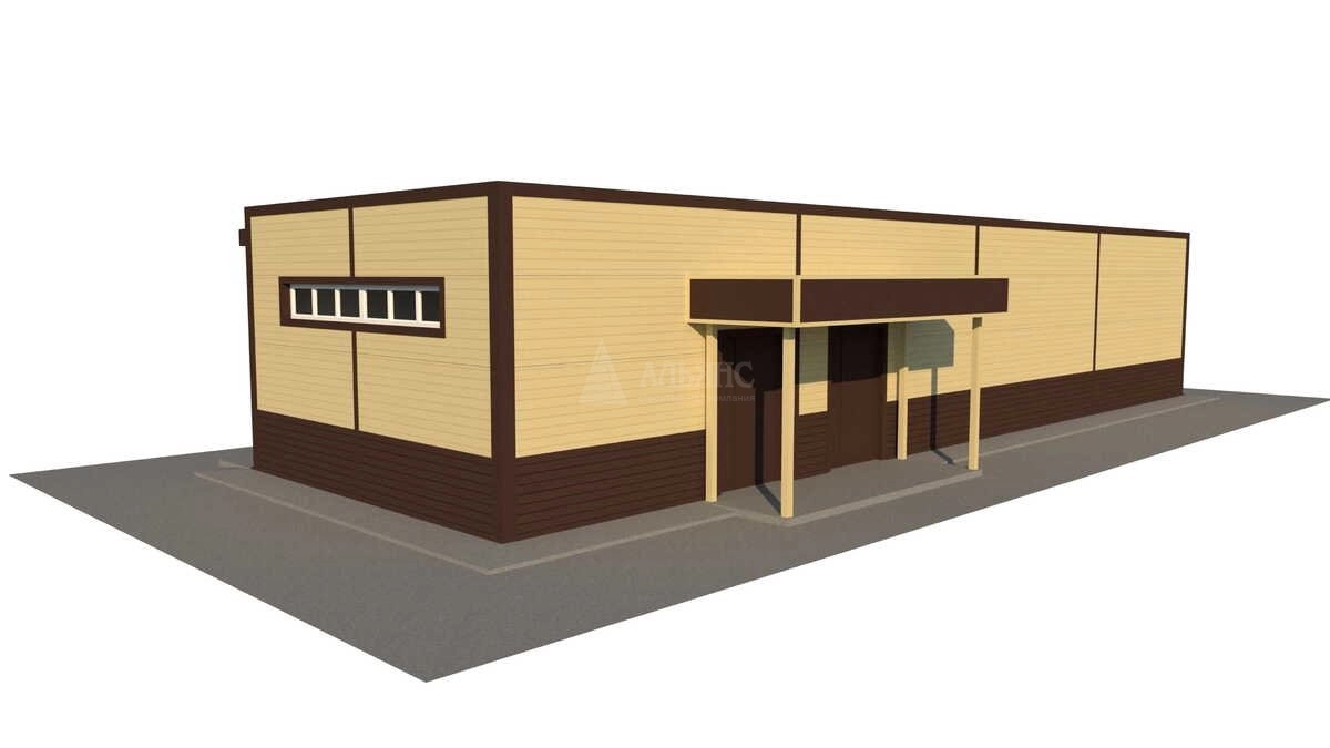3D визуализация Магазин из сэндвич-панелей - фото 7
